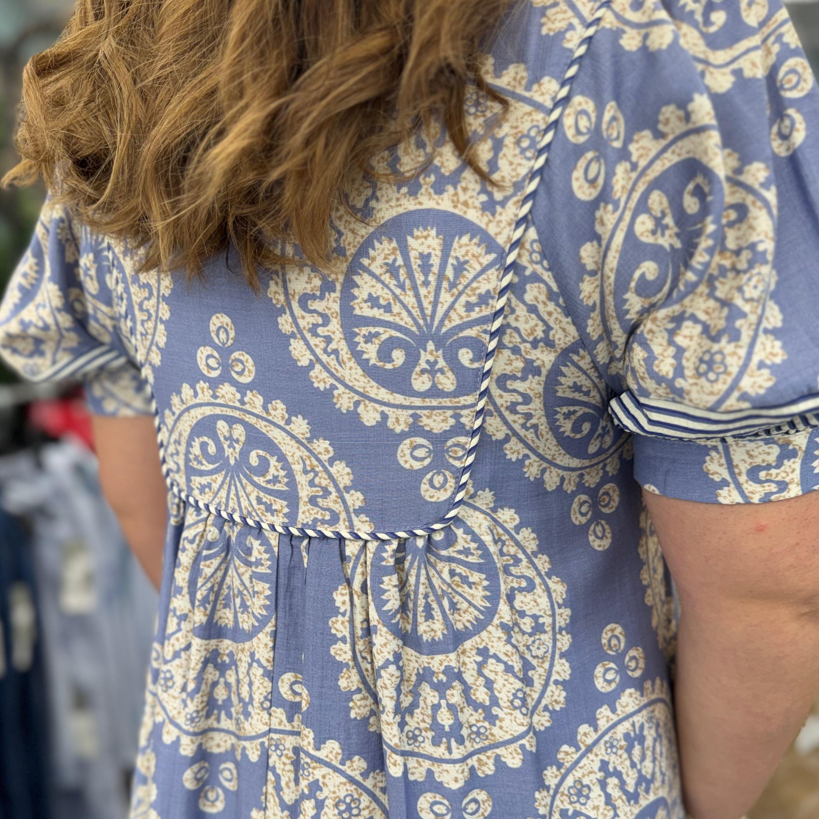 Geo Floral Midi Dress