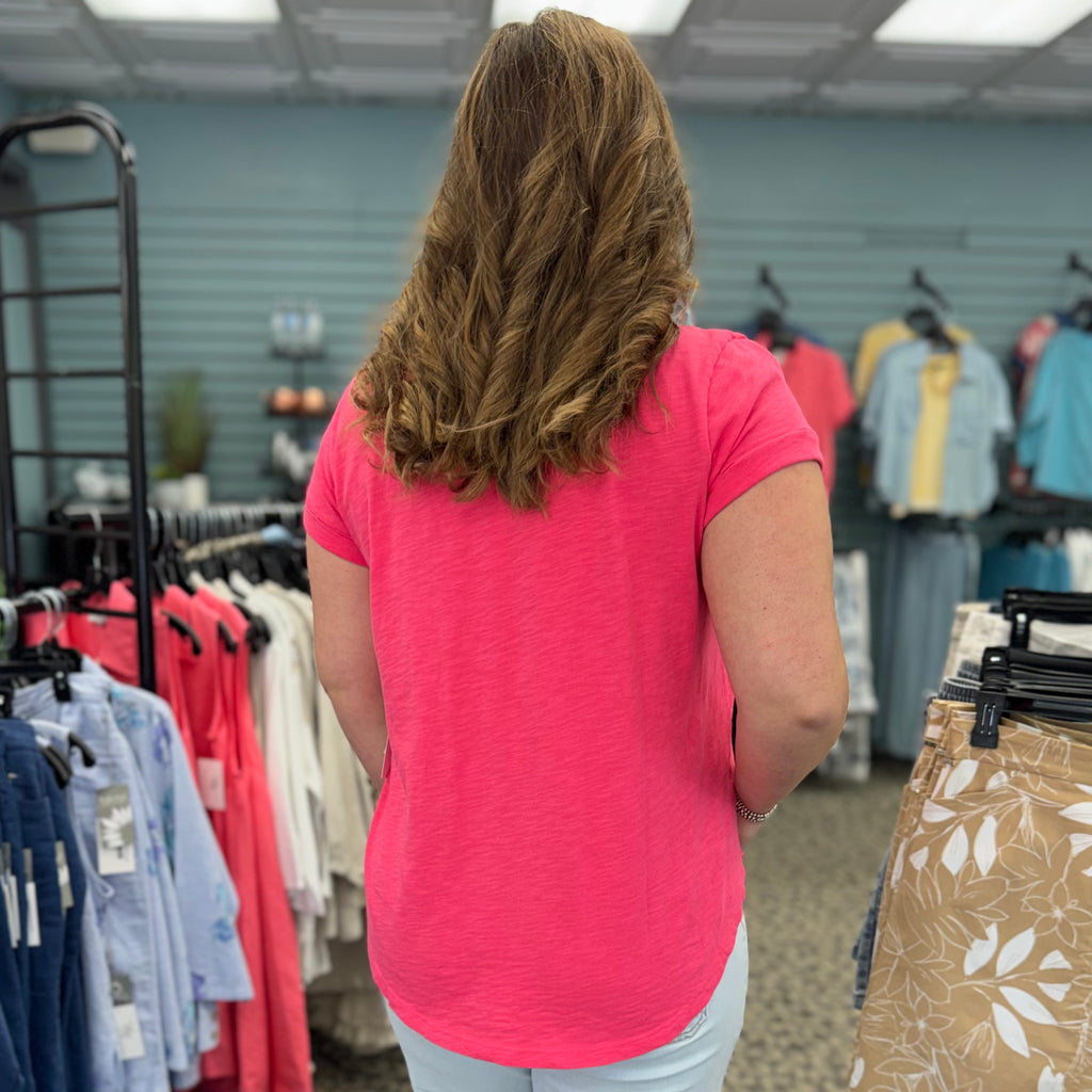 Destination Floral Cuff Sleeve Tee