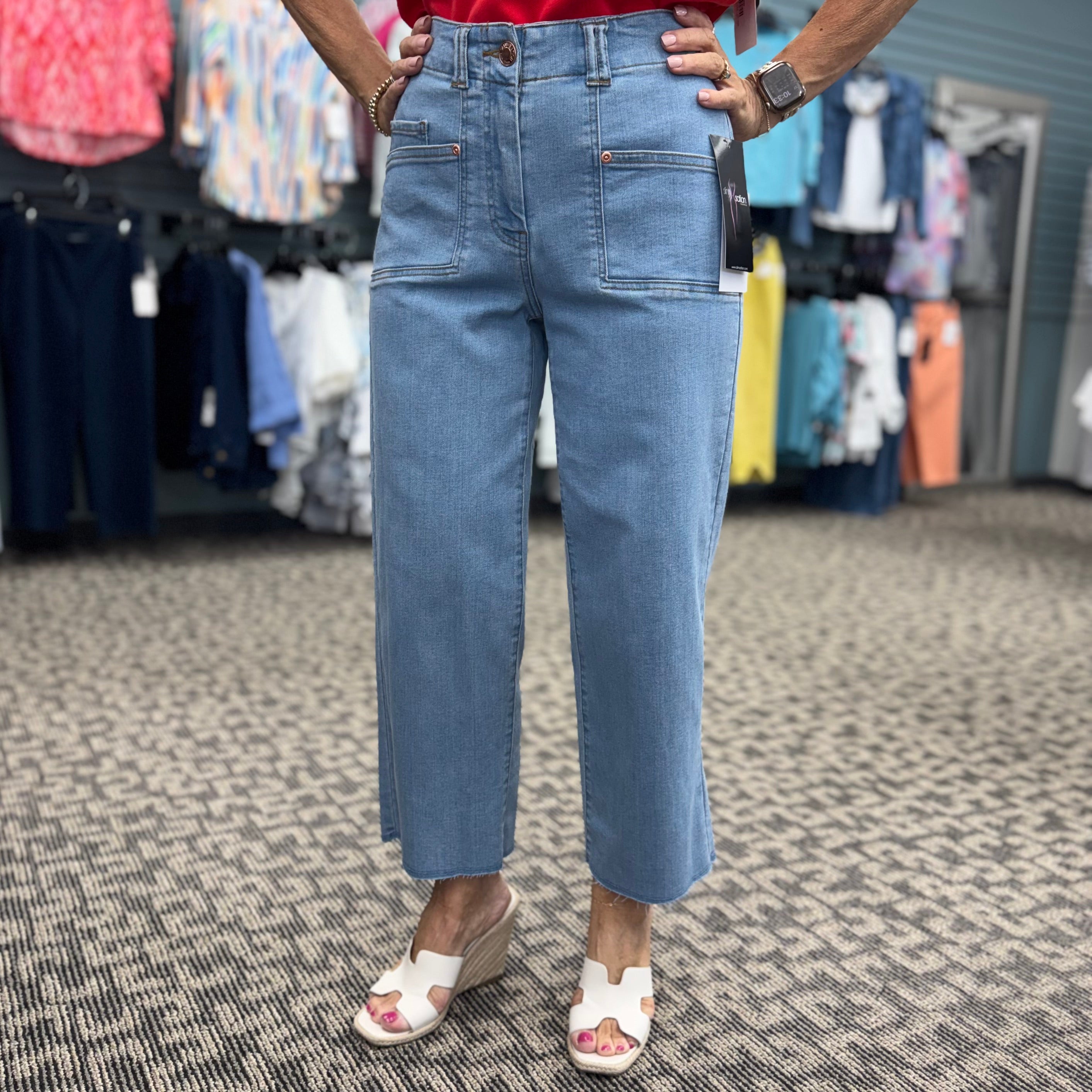 Cropped Denim Pant