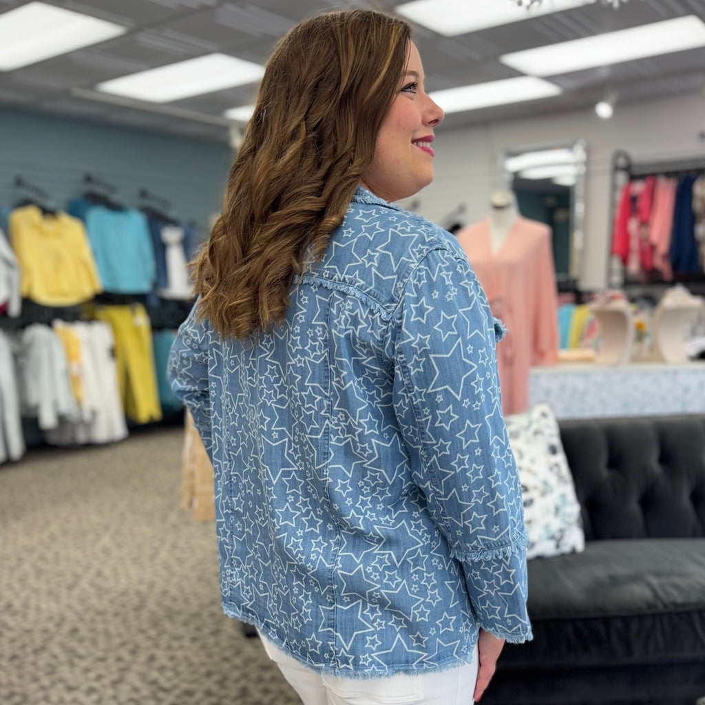 Indigo Haven Fringe Jacket