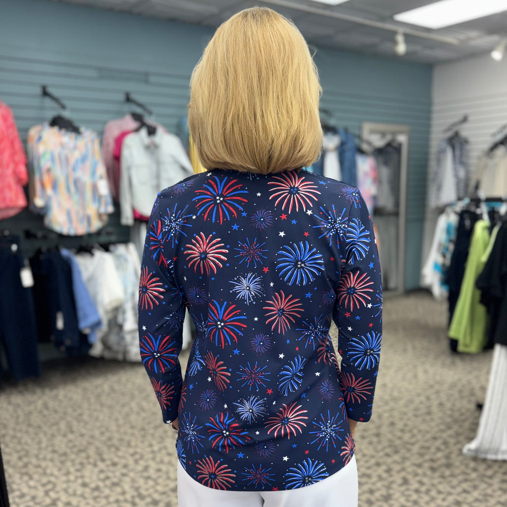 V-Neck 3/4 Sleeve Top