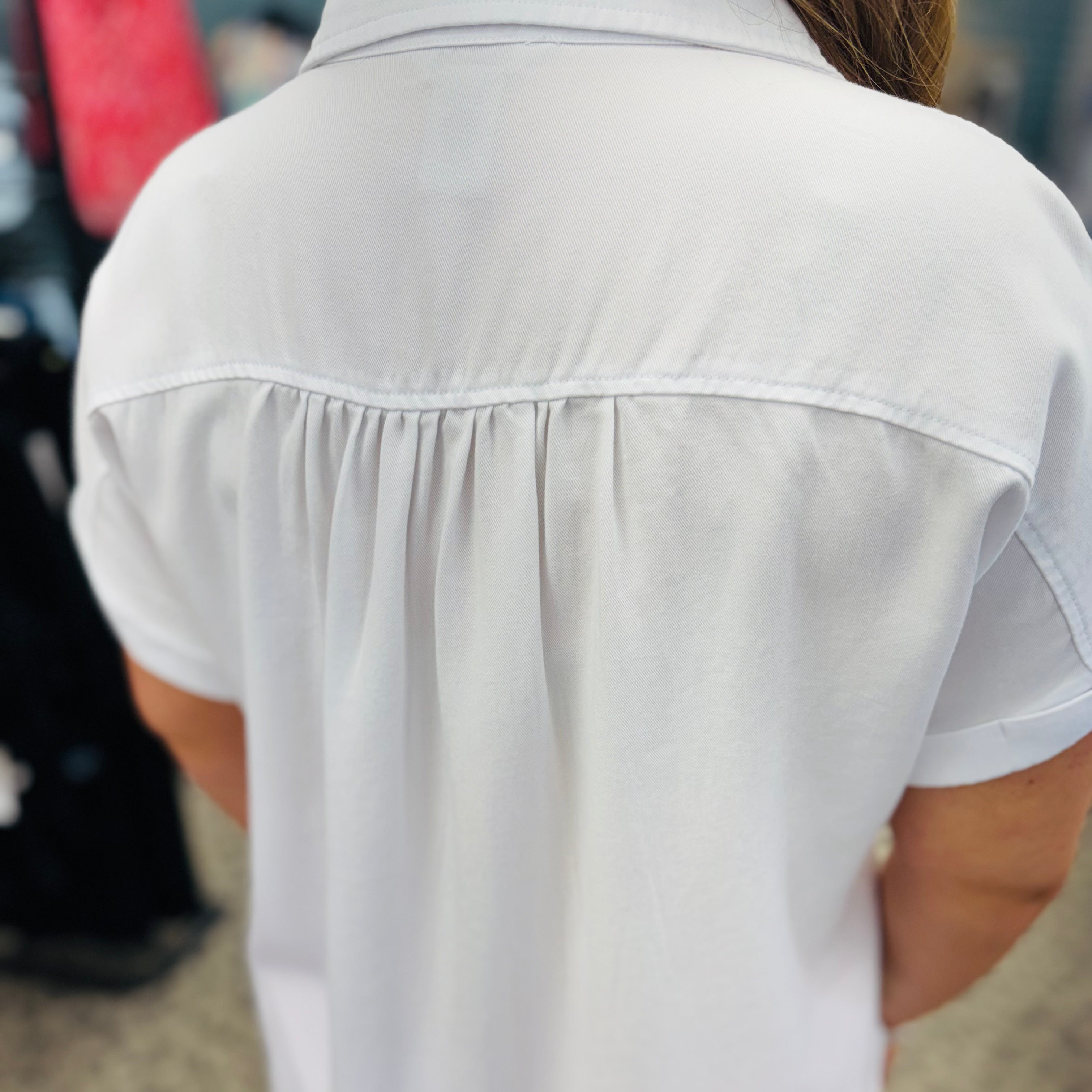 Twill and Print Denim Popover