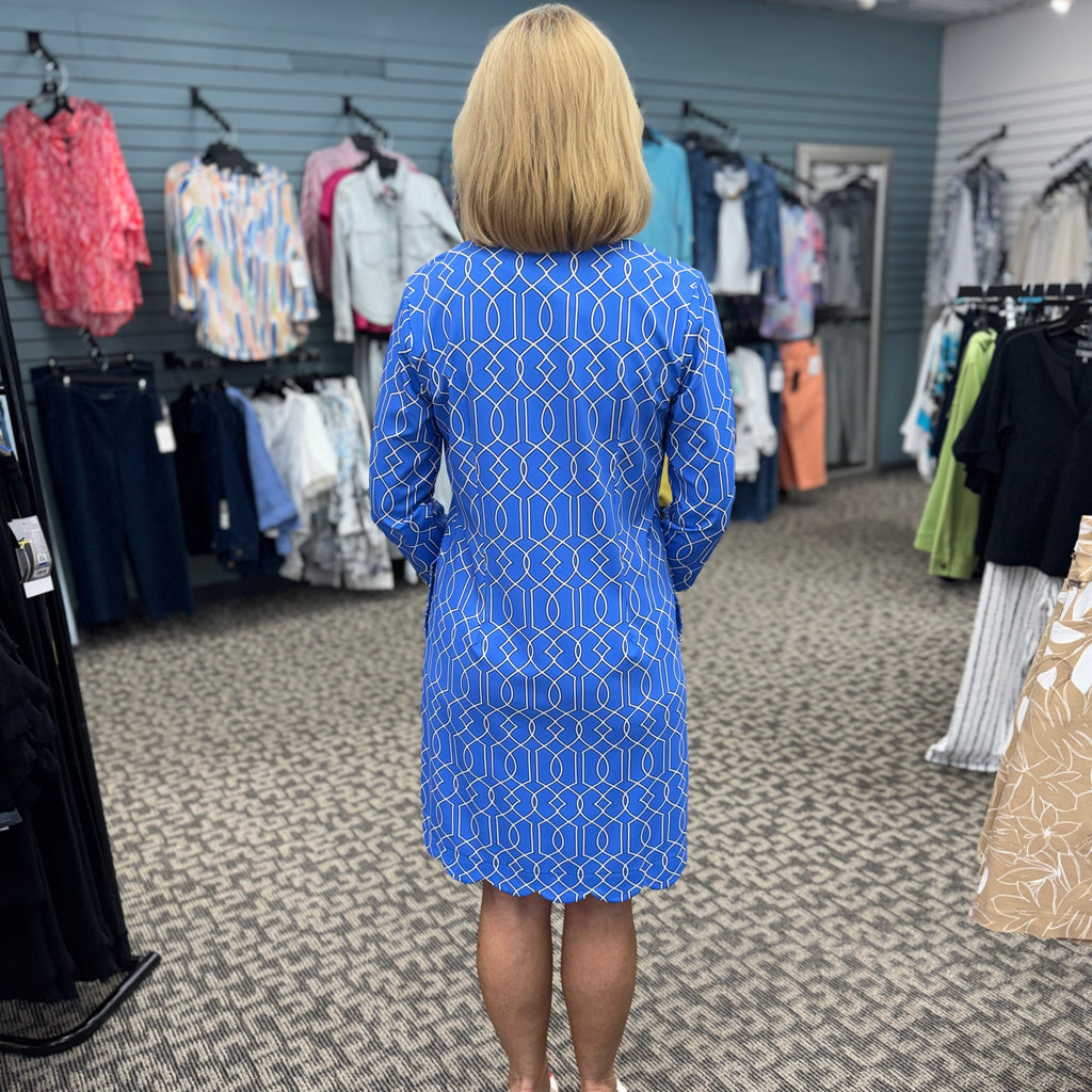 Lulu-B Scallop Trim Performance Dress