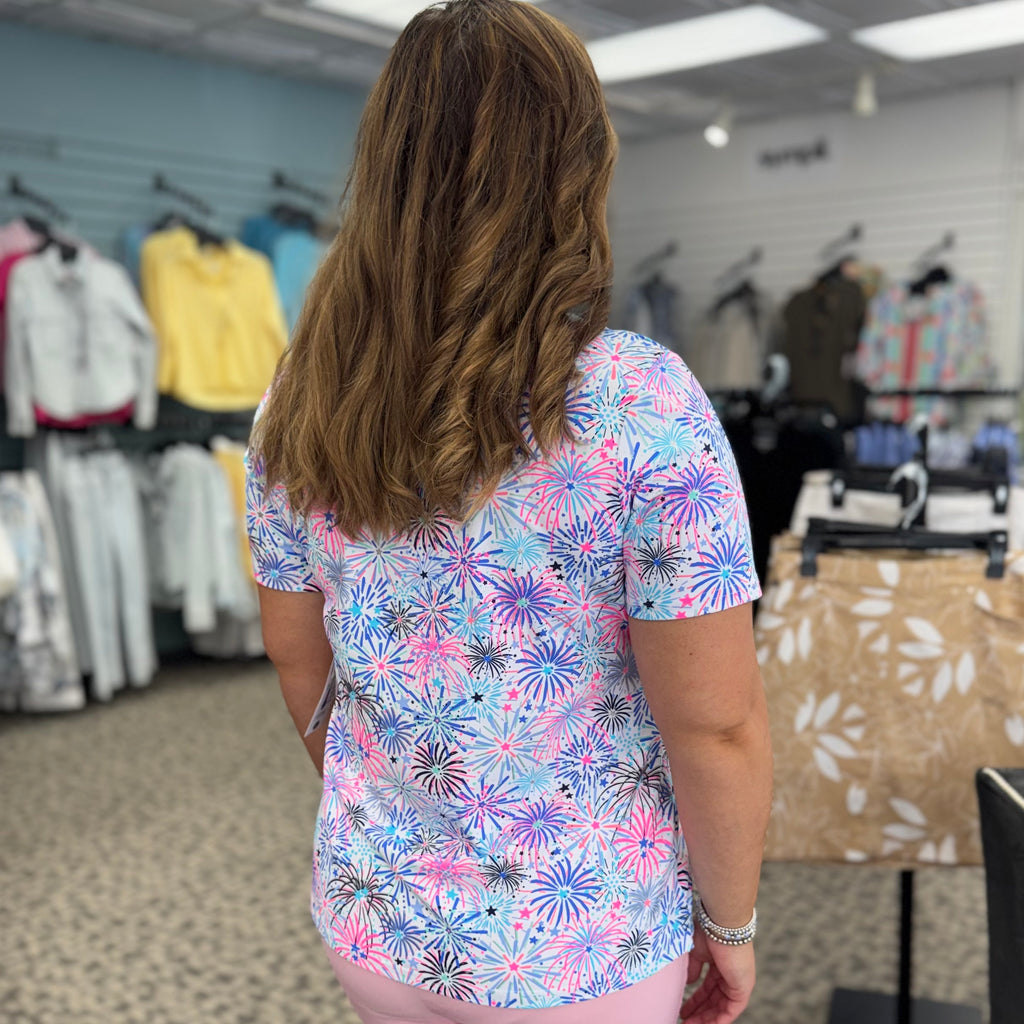 Cool Breeze V-Neck Top by Lulu-B