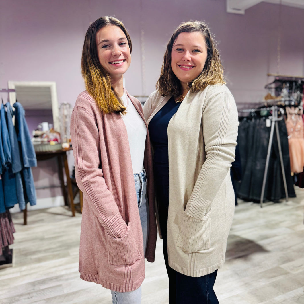 Cashmere Open Front Cardigan