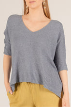 Load image into Gallery viewer, 3/4 Sleeve V-Neck Knit Sweater
