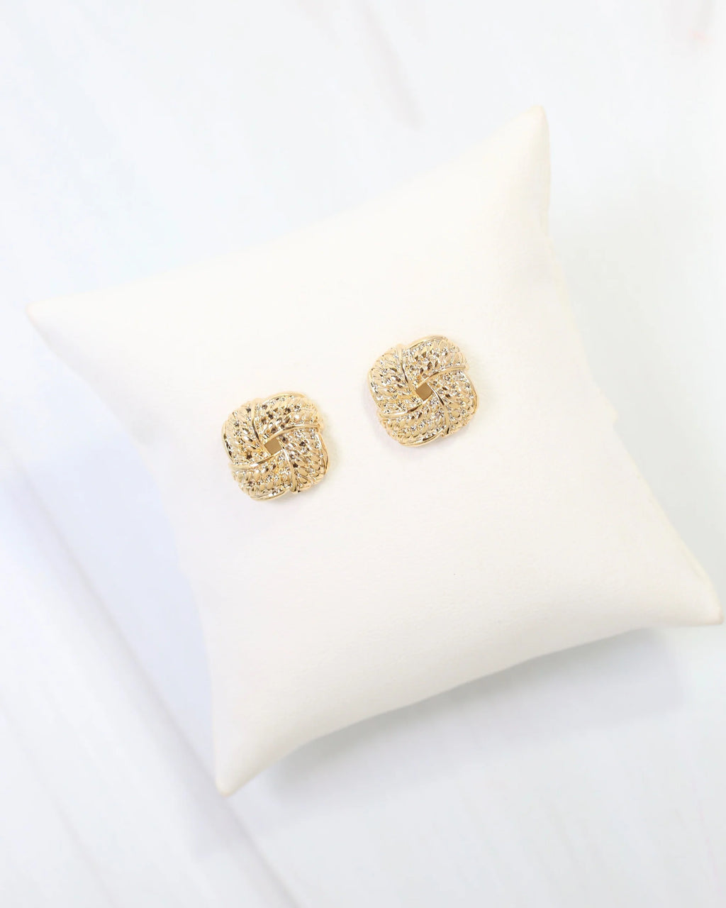 Hoboken Square Knot Stud Earrings