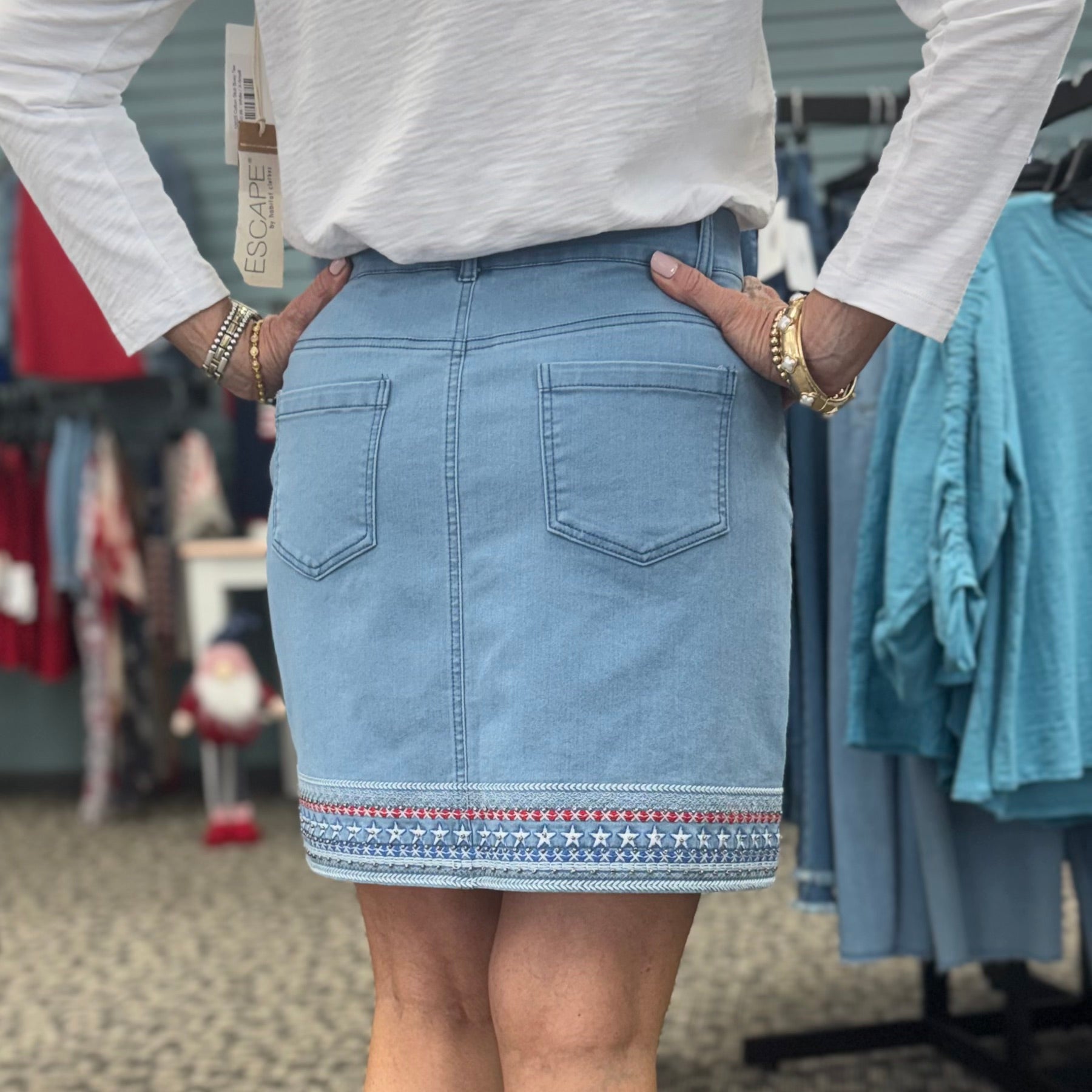Lulu-B Embroidered Stars Skort