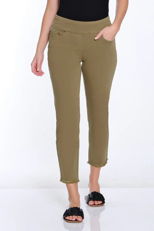 Fringe Hem Ankle Pant
