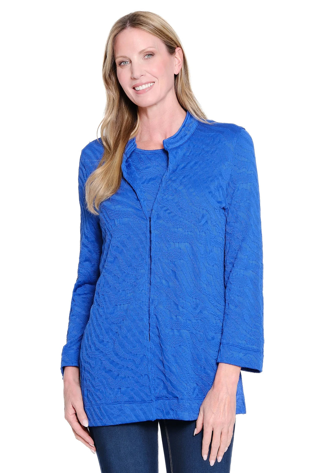 M45110JM Jacquard Knit Jacket & Tank Set