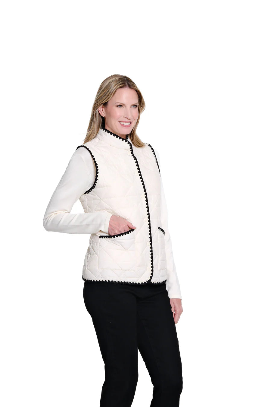 Edge Detailed Stitch Vest