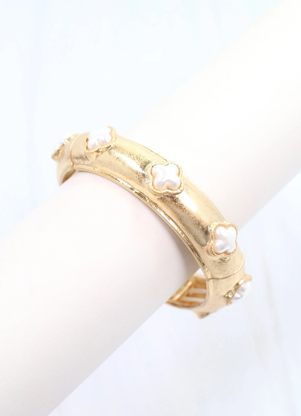 Pearl Clover Stretch Bracelet
