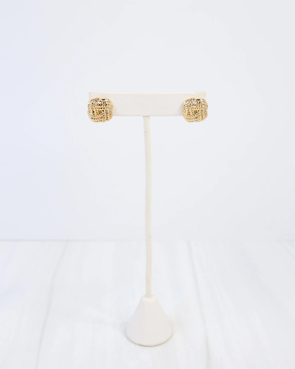 Hoboken Square Knot Stud Earrings