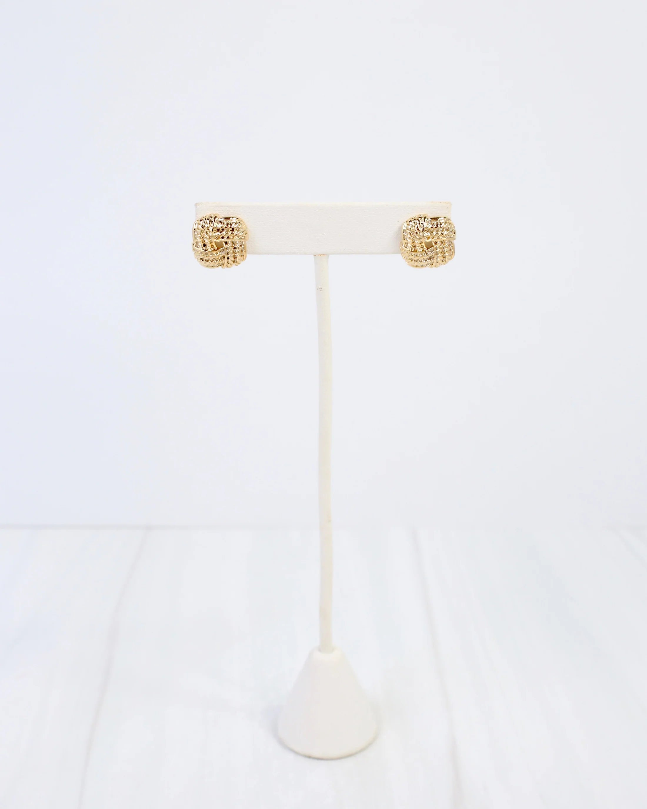 Hoboken Square Knot Stud Earrings