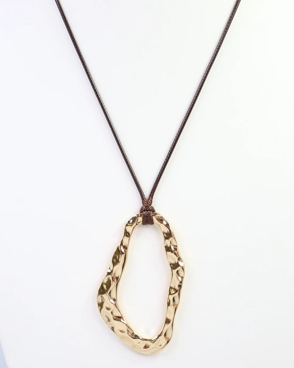 Frankfort Corded Necklace with Oval Pendant