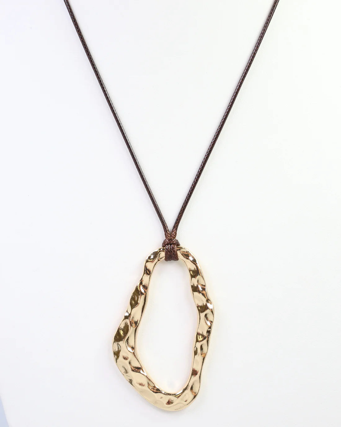 Frankfort Corded Necklace with Oval Pendant