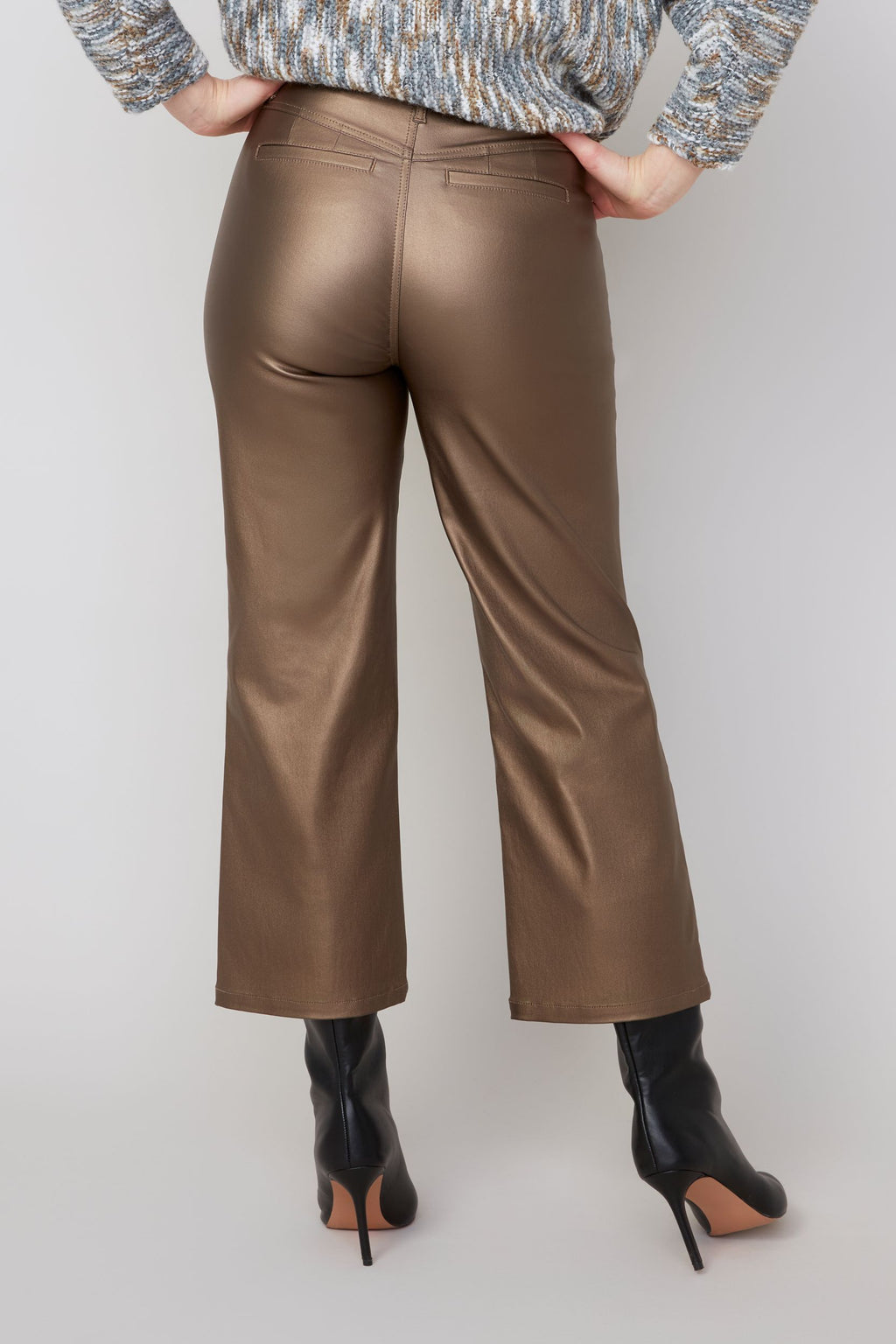 R11037 Cropped Wide Leg Pant