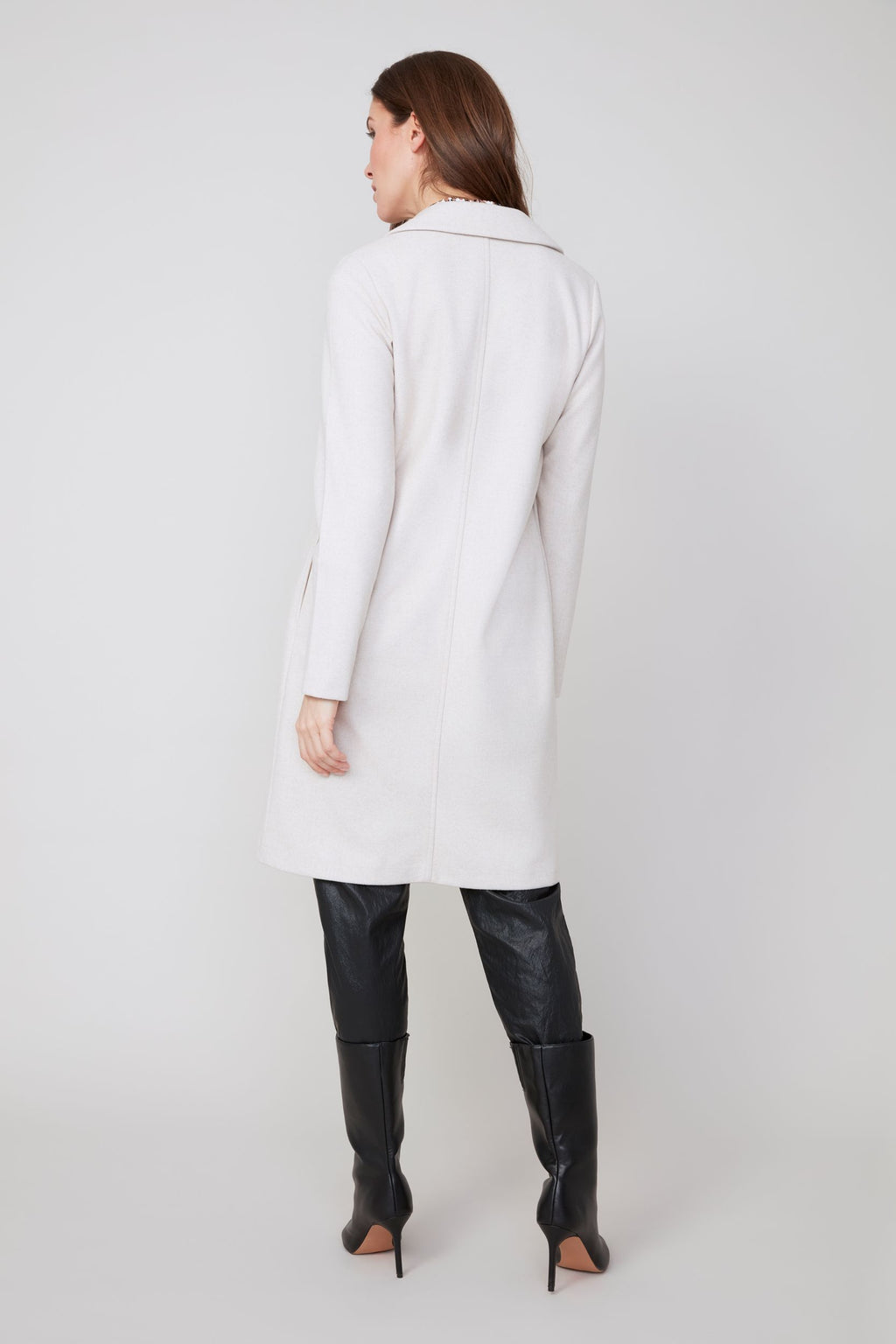 R3865 Brushed Knit Long Jacket