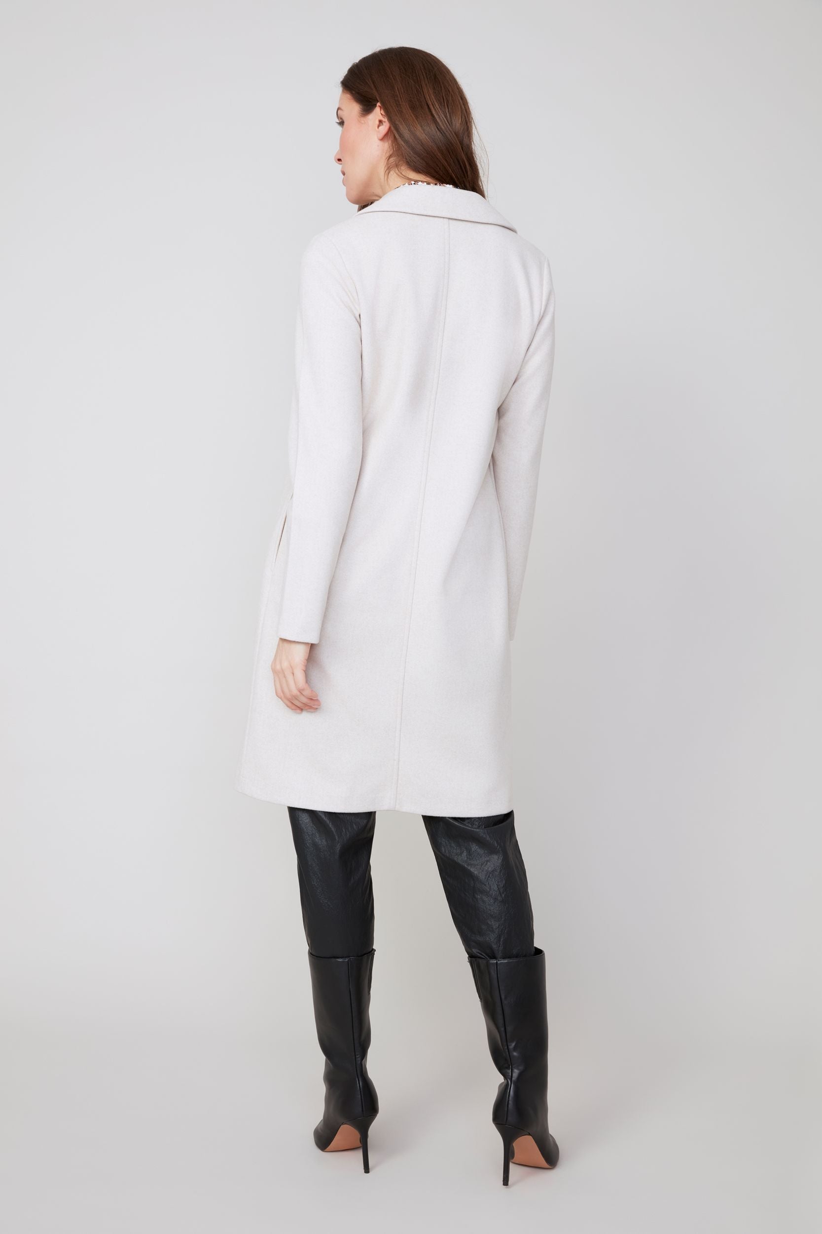 R3865 Brushed Knit Long Jacket