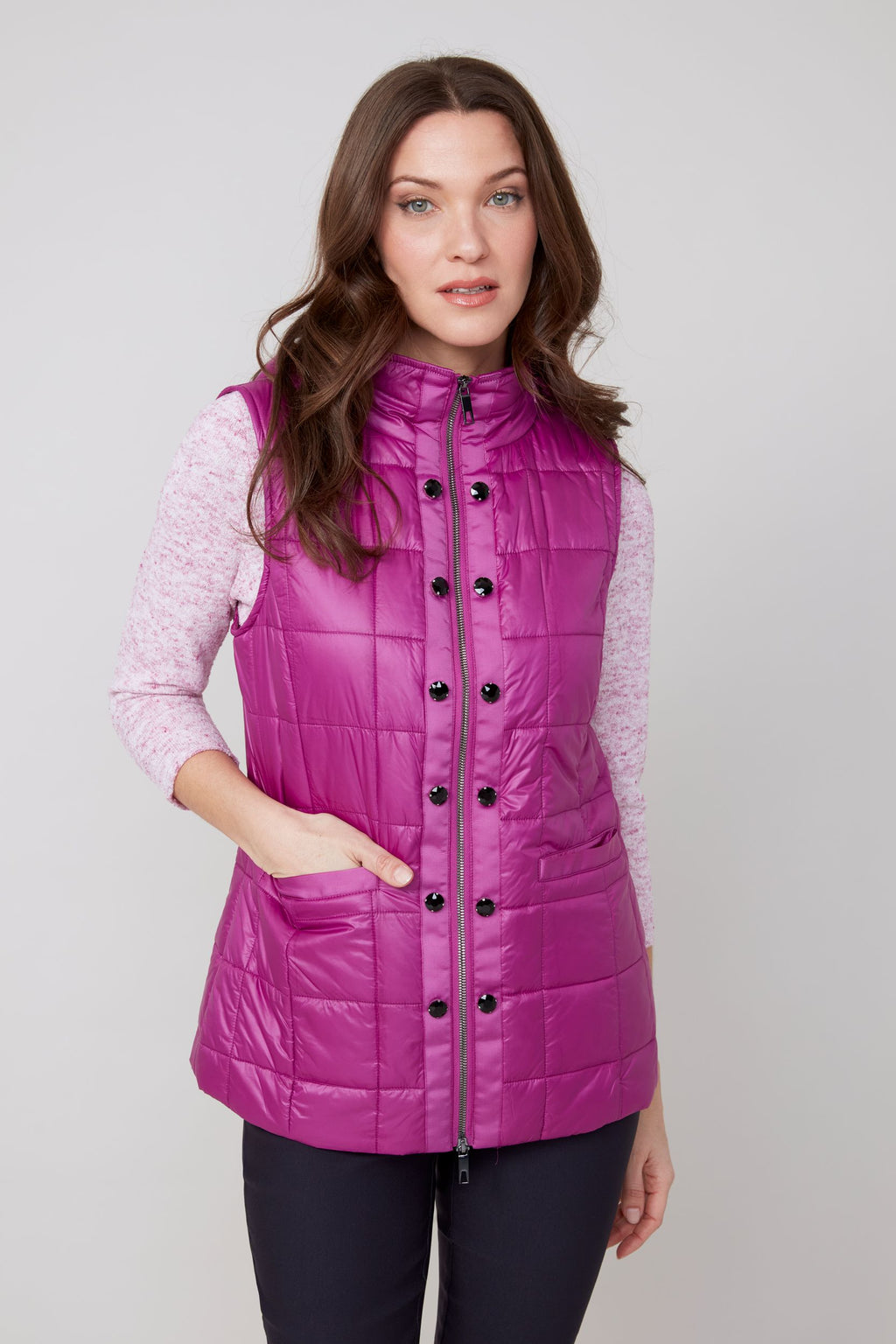 R3907L Luxe Quilted Puffer Vest