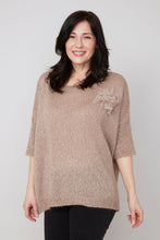 Load image into Gallery viewer, R6962 Sweater with Flower Applique
