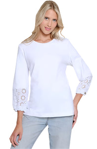 M15512TM Eyelet Sleeve Top