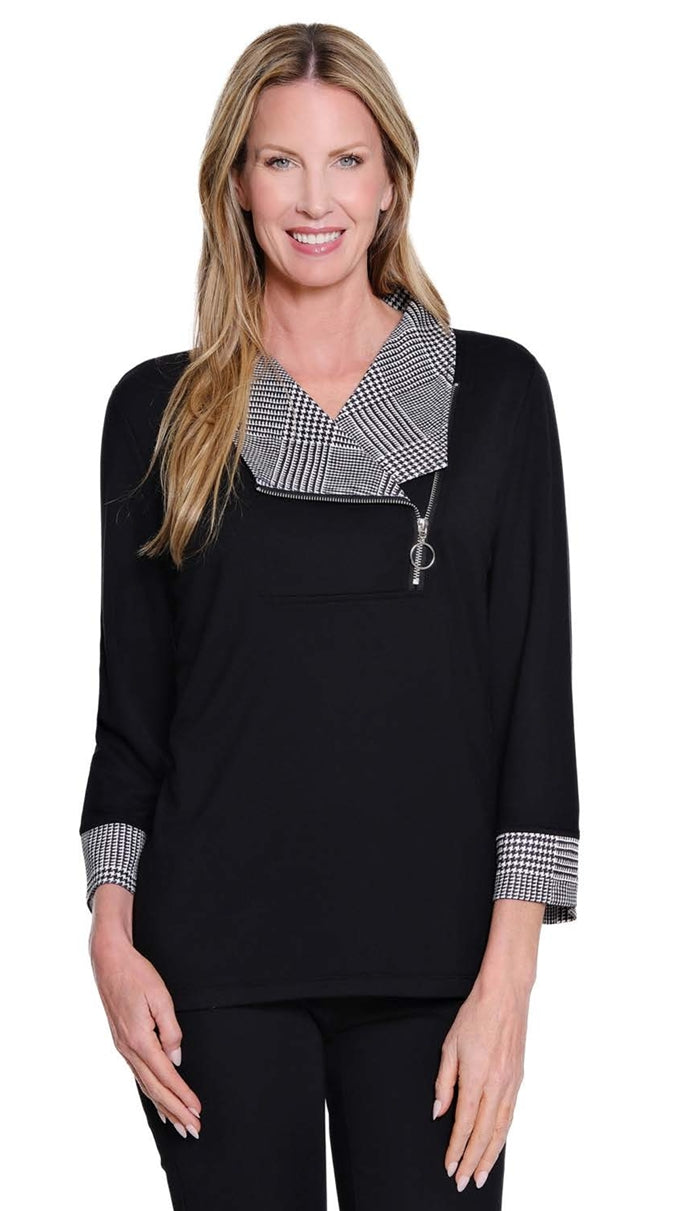 M45605TM Zip Collar Top