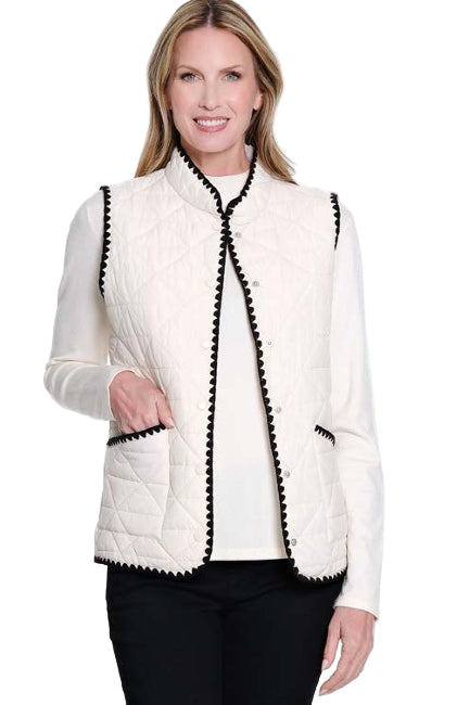 Edge Detailed Stitch Vest