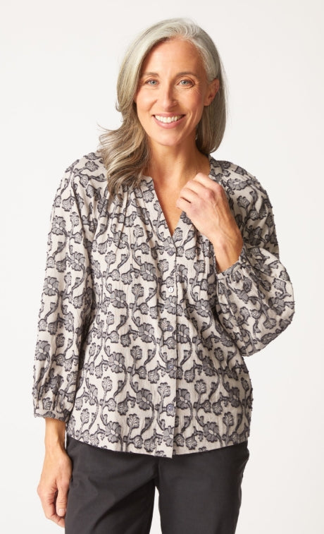 15800 Floral Jacquard Romance Shirt
