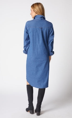 15287 Perfect Travel Denim Cafe Midi Dress