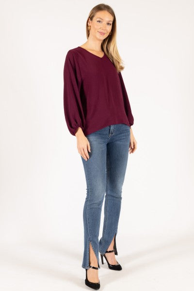 Airflow Flounce Sleeve V-Neck Top