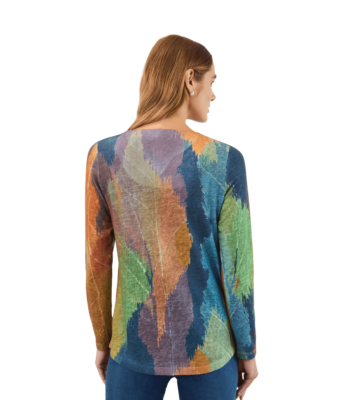 3089451 Long Sleeve Notch Neck Top