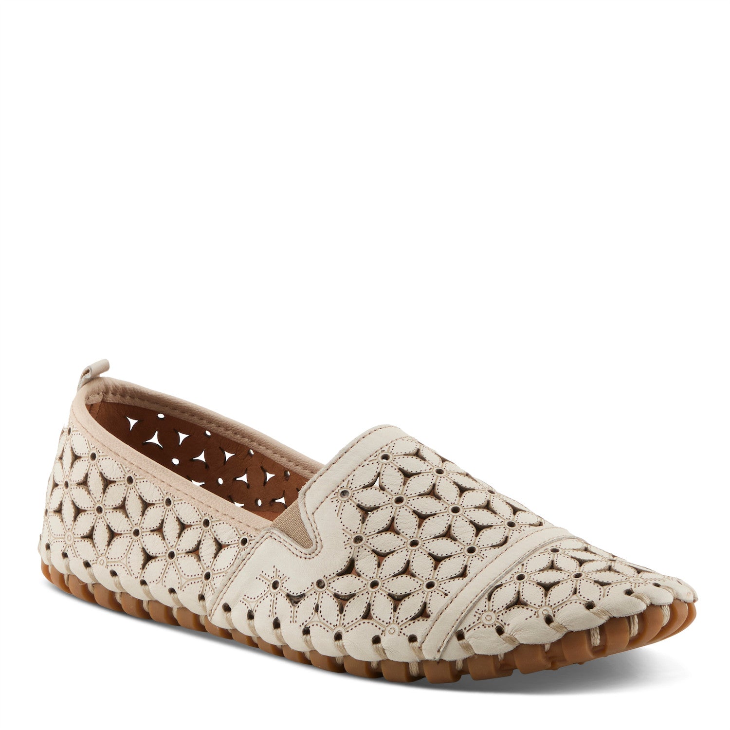 Spring Step FlowerFlow Leather Loafer with Floral Cutout