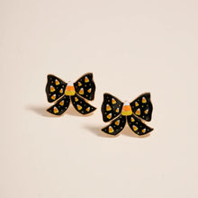 Load image into Gallery viewer, Candy Corn Bow Earrings
