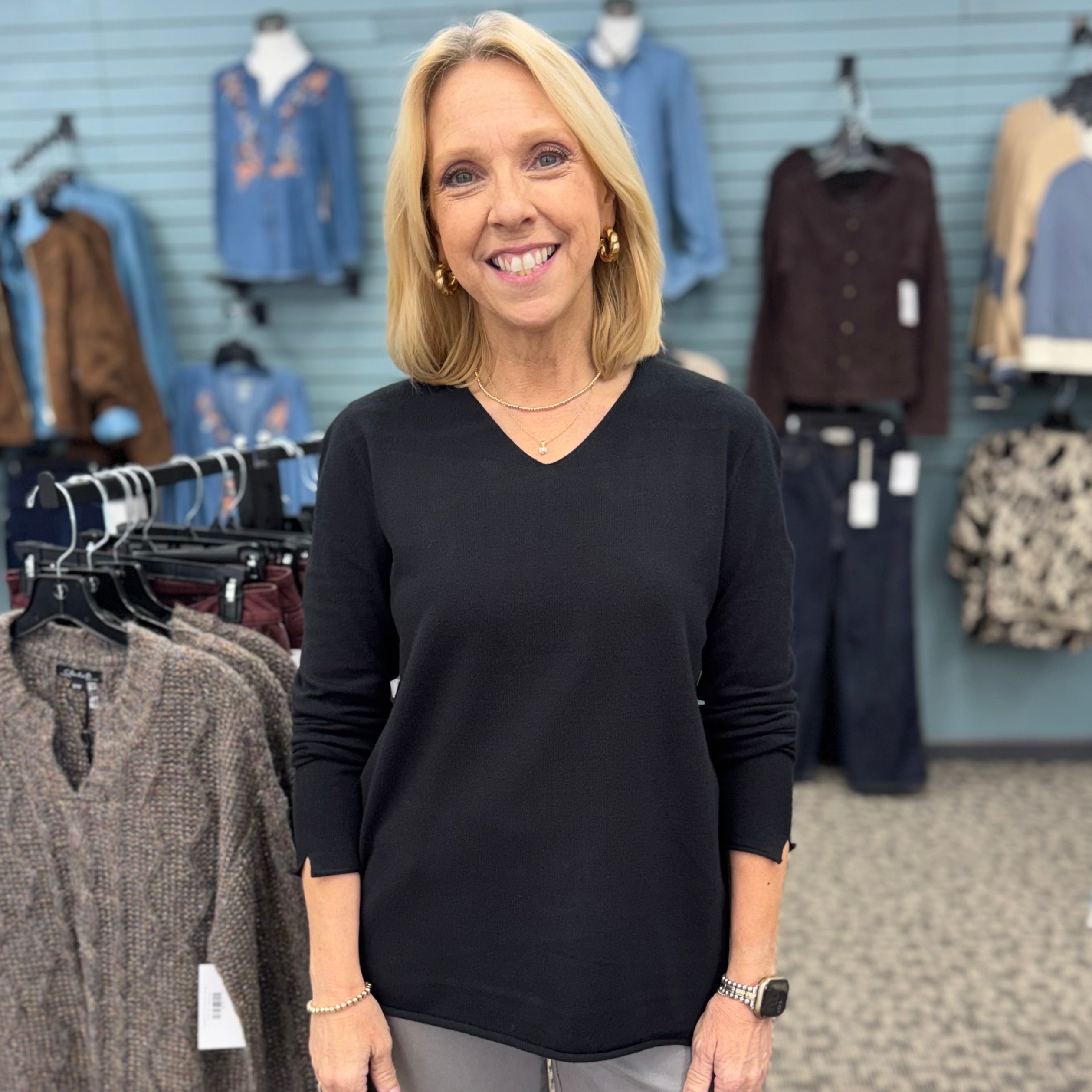 Long Sleeve V-Neck Sweater