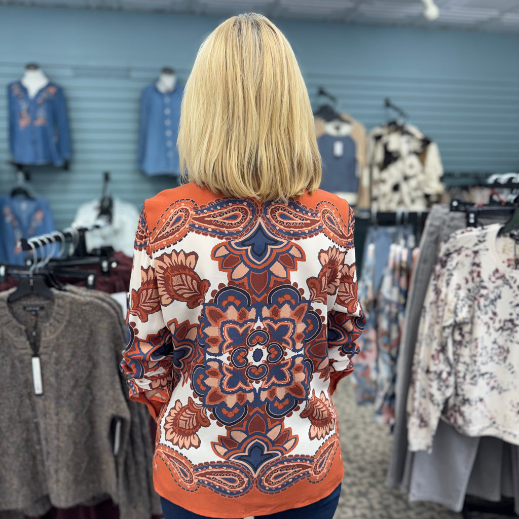 Placement Print Button-Up Shirt