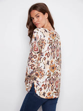 Load image into Gallery viewer, C2818P Printed Rounded Hem Sweater
