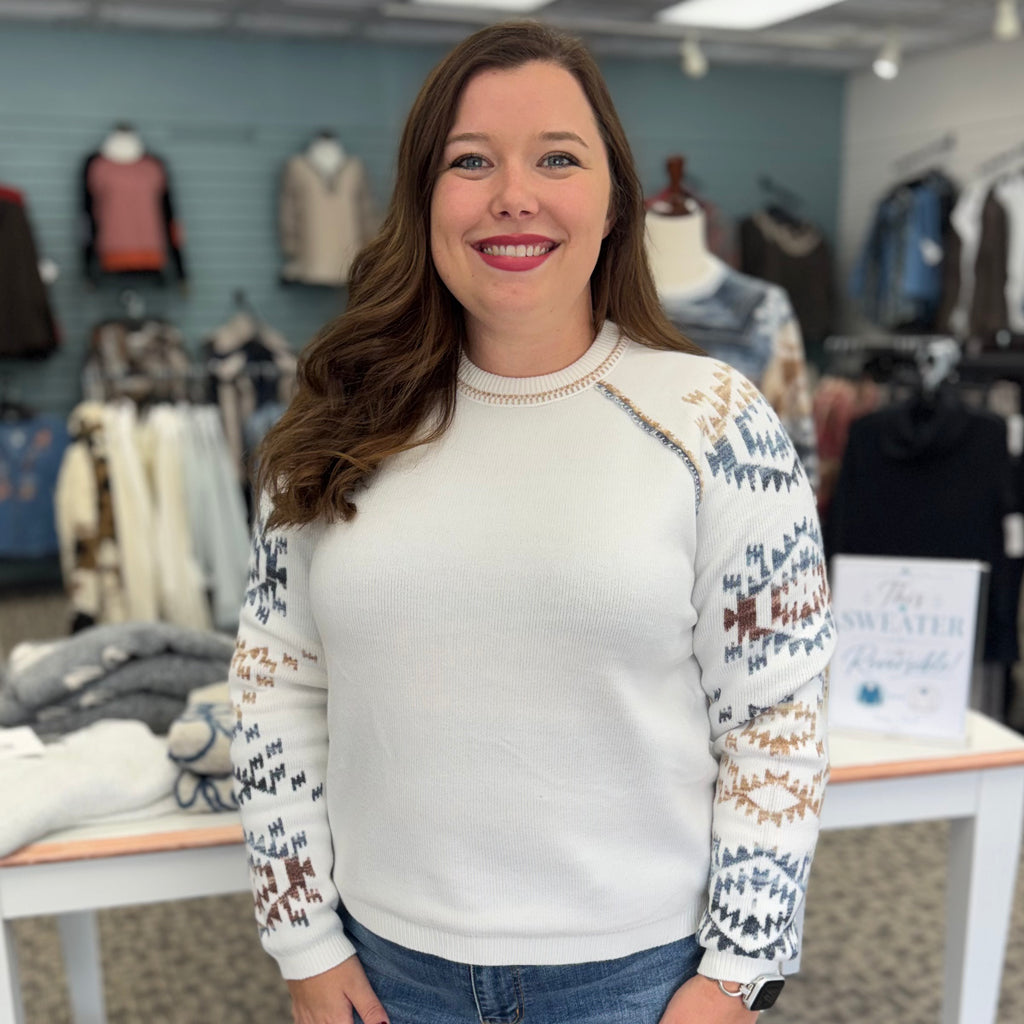 Double-Layer Reversible Raglan Long Sleeve Sweater