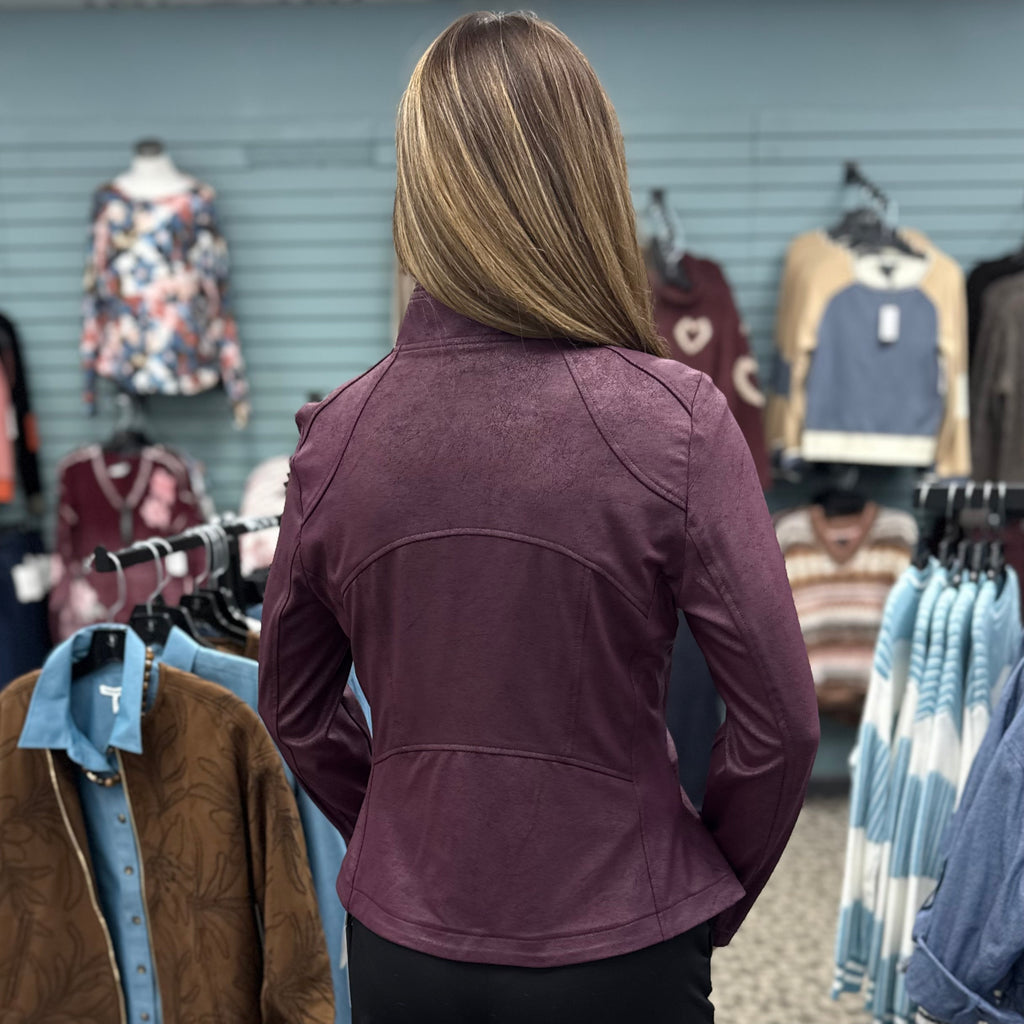 Liquid Leather™ Signature Jacket – Plum