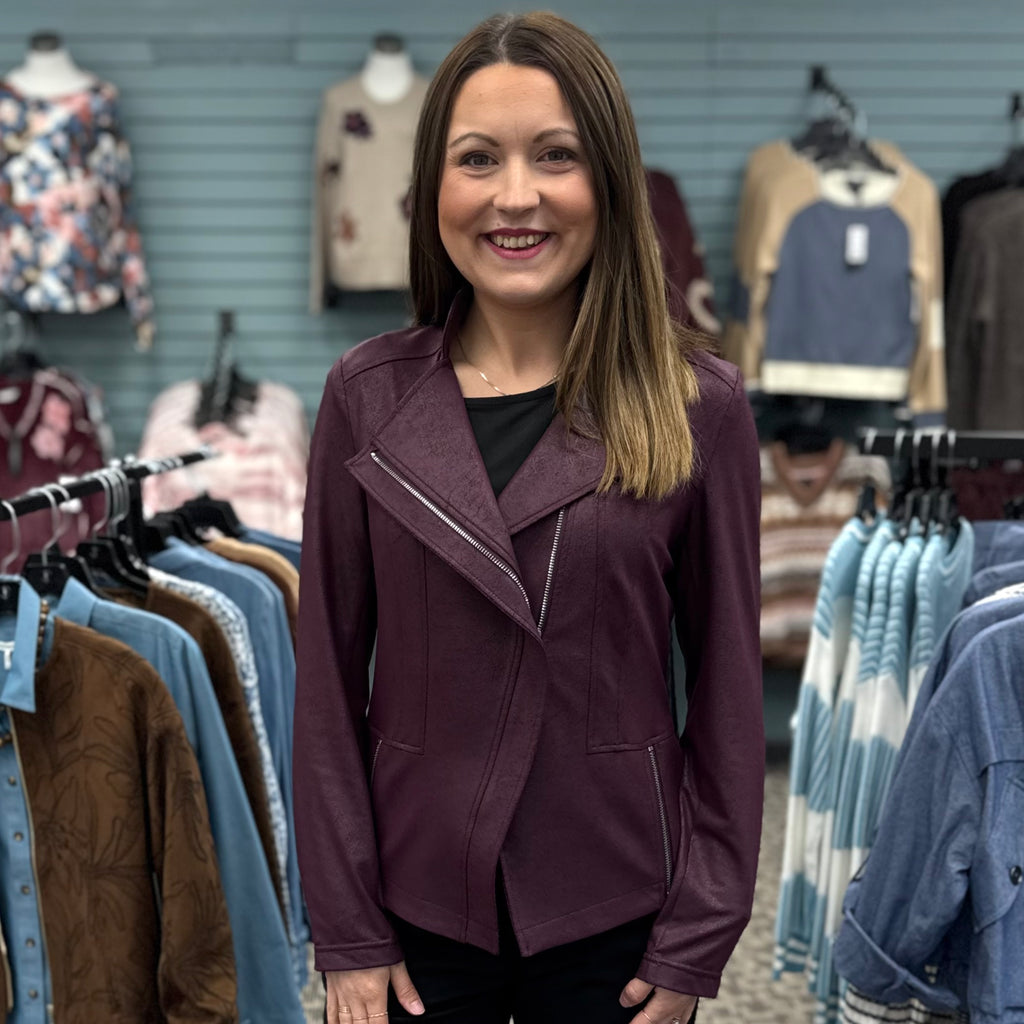 Liquid Leather™ Signature Jacket – Plum