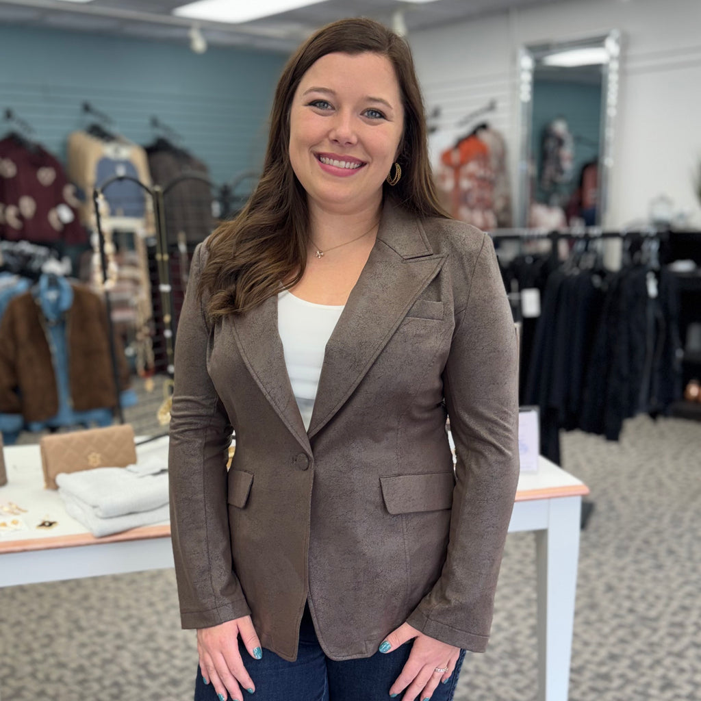 Liquid Leather Signature Pocket Blazer