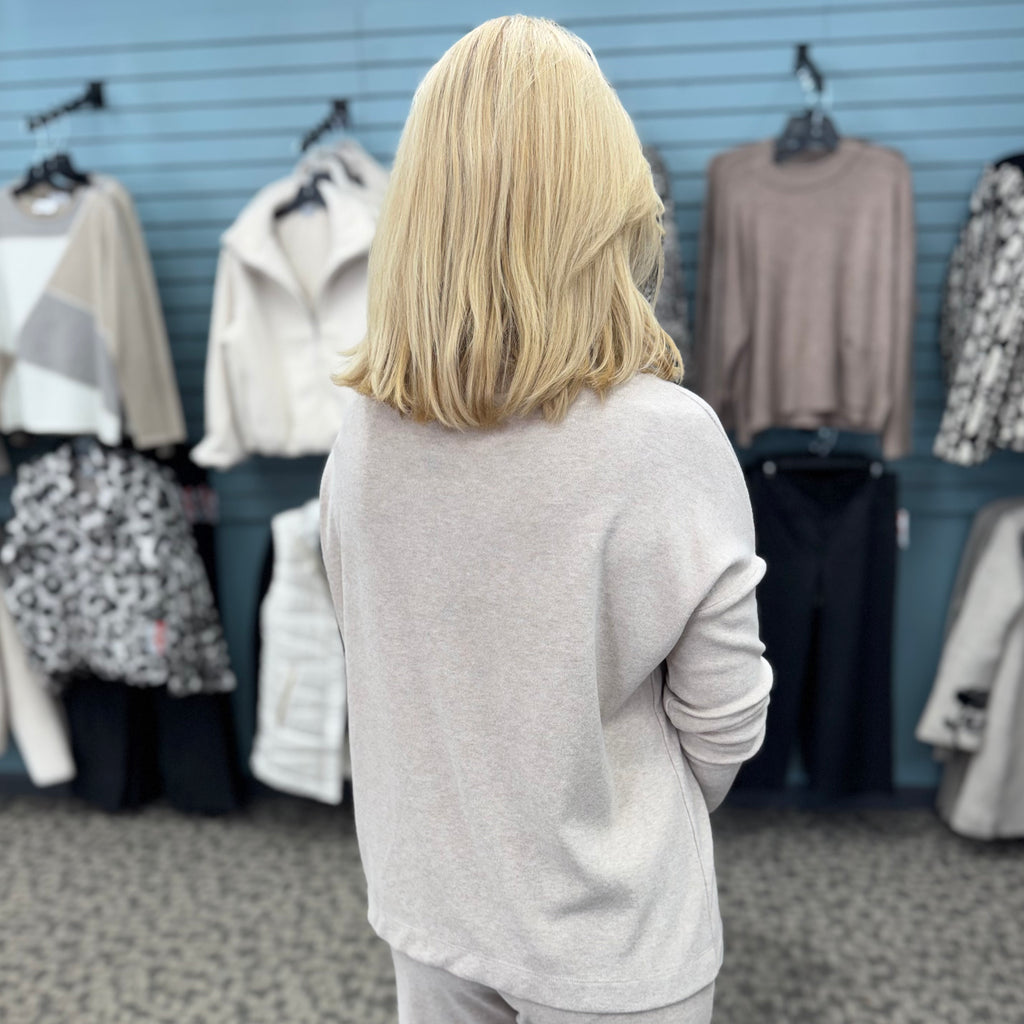 Lounge Knit Tipped Hem Sweater