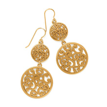 Load image into Gallery viewer, Contempo Medallion Duo French Wire Earrings

