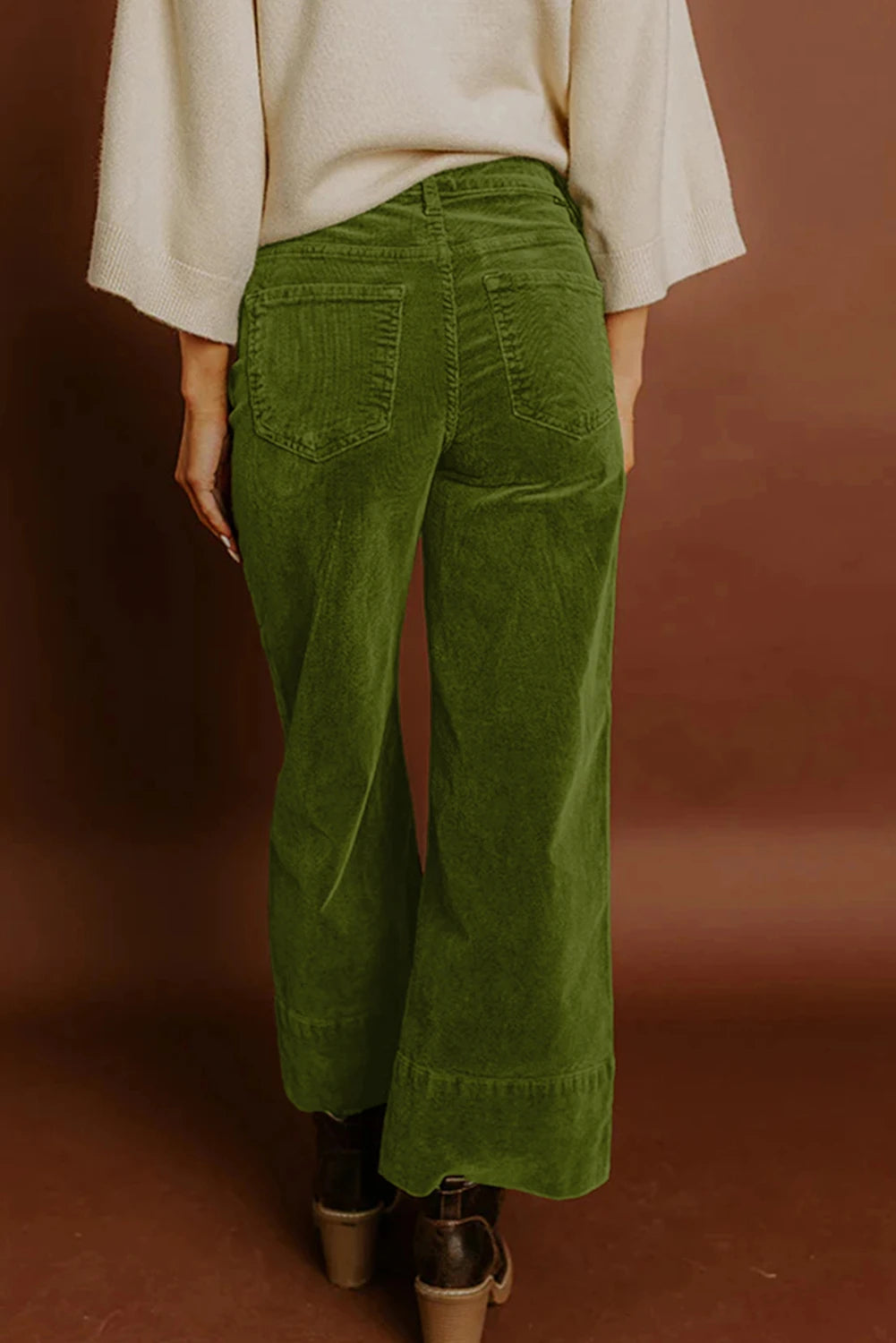 Corduroy High Waist Wide Leg Pants