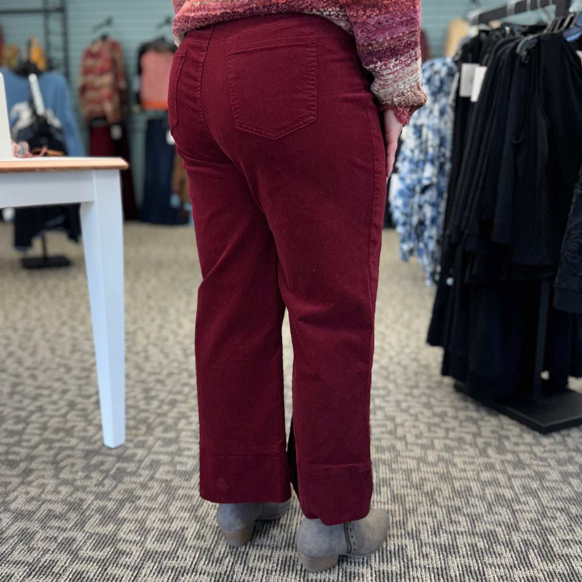 Corduroy High Waist Wide Leg Pants