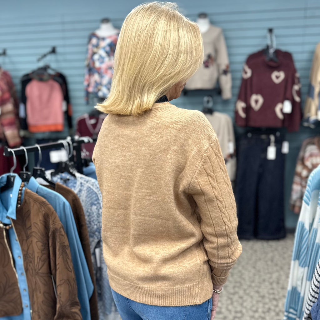 Gold Button Detail Sweater