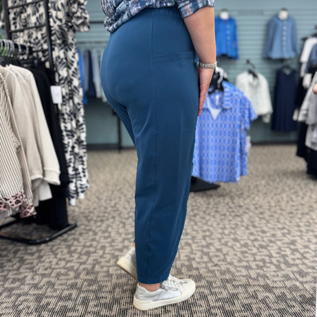 Barrel Leg Stretch Waist Band Pant