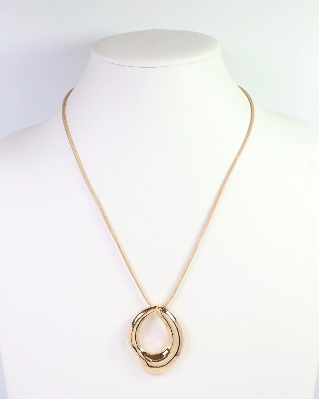 Mansfield Circle Pendant Cord Necklace