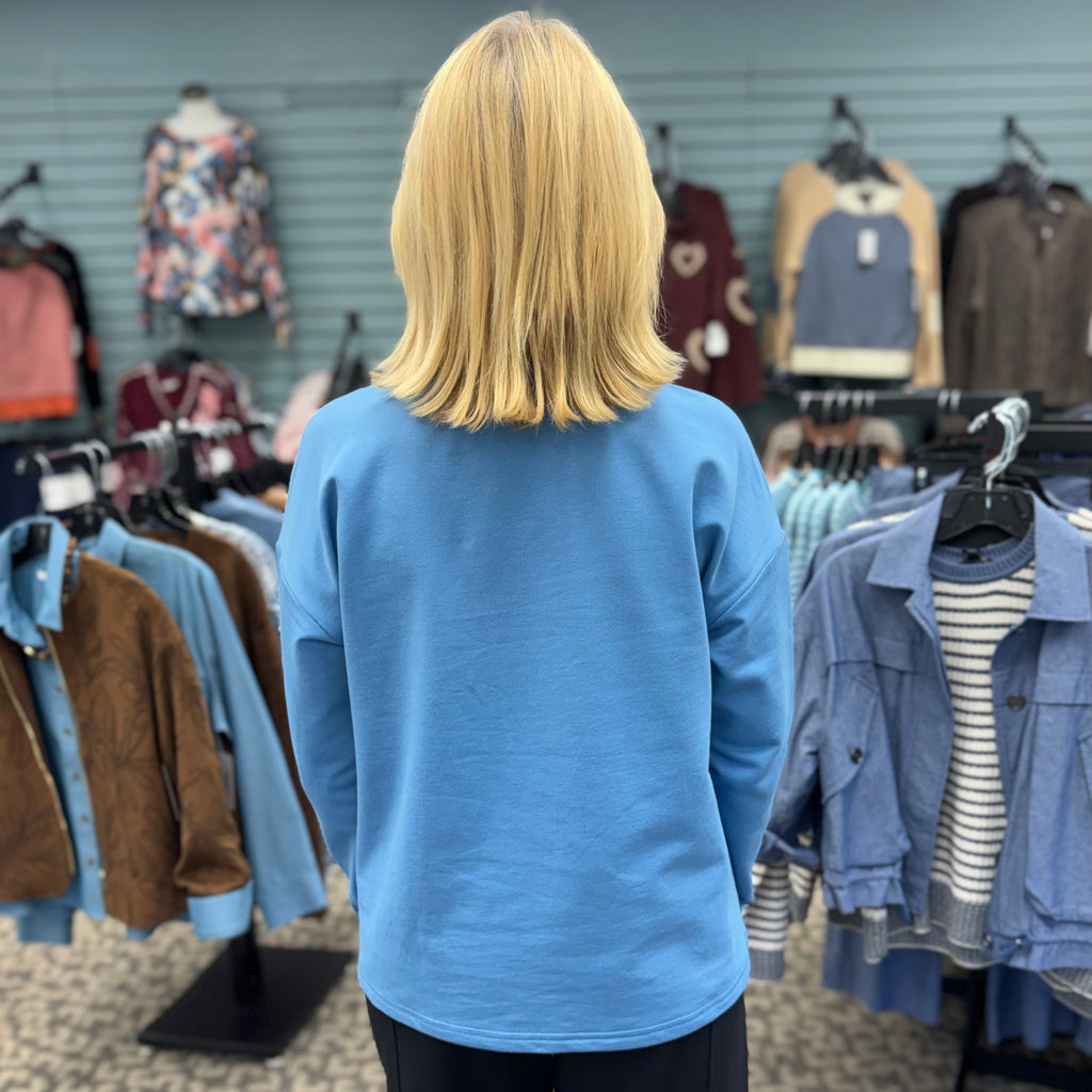 Destination Fleece Shibori Floral Pullover