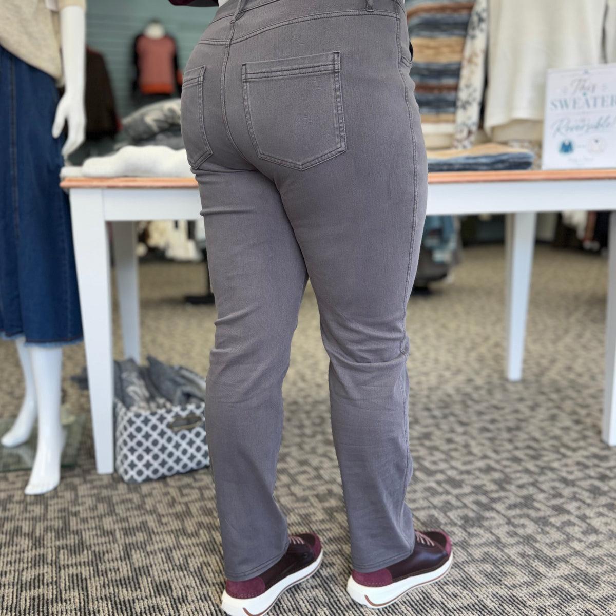 Comfort Knit Denim Straight Jean